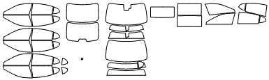 Tint Kit pattern for the 2022 Lexus ES