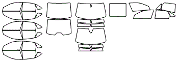 Tint Kit pattern for the 2022 Volkswagen Jetta (US)