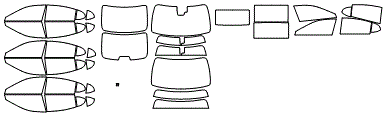 Tint Kit pattern for the 2021 Lexus ES