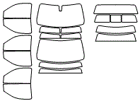 Tint Kit pattern for the 2019 GMC Sierra
