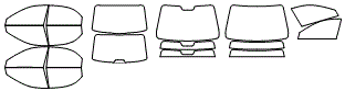 Tint Kit pattern for the 2009 Kia Spectra