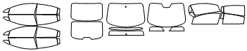 Tint Kit pattern for the 2013 Kia Rio