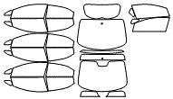 Tint Kit pattern for the 2017 Kia Rio 5-Door