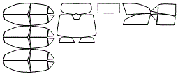 Tint Kit pattern for the 2023 Kia Rio 5
