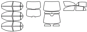 Tint Kit pattern for the 2023 Kia Rio