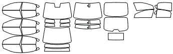 Tint Kit pattern for the 2024 Kia Forte