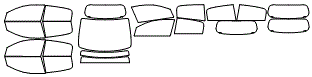 Tint Kit pattern for the 2024 Mitsubishi Mirage