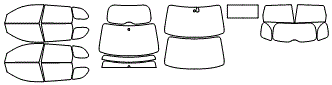 Tint Kit pattern for the 2016 Mitsubishi Outlander