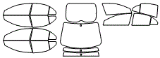 Tint Kit pattern for the 2017 Mitsubishi Lancer