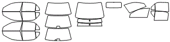 Tint Kit pattern for the 2002 Mitsubishi Lancer