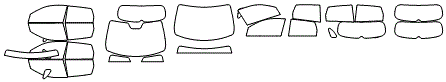Tint Kit pattern for the 2012 Mitsubishi Outlander Sport (Canadian RVR)