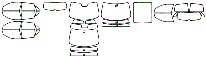 Tint Kit pattern for the 2026 Mitsubishi Outlander Sport (Canadian RVR)