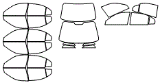 Tint Kit pattern for the 2001 Hyundai Elantra