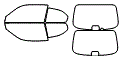 Tint Kit pattern for the 2000 Hyundai Accent
