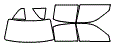 Tint Kit pattern for the 2000 Hyundai Accent