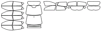 Tint Kit pattern for the 2015 Hyundai Accent