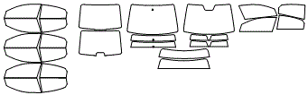 Tint Kit pattern for the 2022 Hyundai Accent (US)