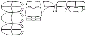 Tint Kit pattern for the 2006 Hyundai Tucson