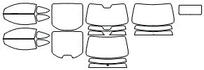 Tint Kit pattern for the 2016 Hyundai Genesis Coupe