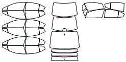 Tint Kit pattern for the 2019 Subaru WRX