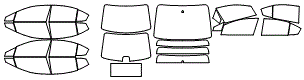 Tint Kit pattern for the 2020 Subaru WRX