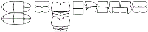 Tint Kit pattern for the 2021 Subaru Ascent