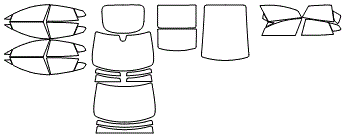 Tint Kit pattern for the 2013 Tesla Model S