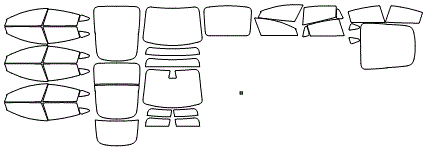 Tint Kit pattern for the 2024 Tesla Model 3 (Previous Generation)