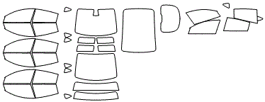 Tint Kit pattern for the 2020 Tesla Model Y